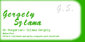 gergely szlama business card